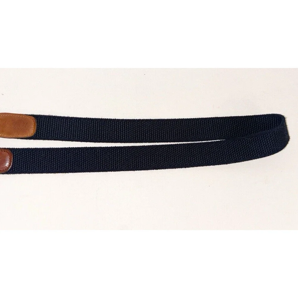 Brooks Brothers Leather Stretch Belt Blue and Brown Size 32 USA Made